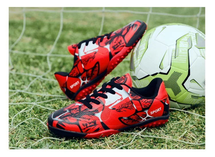 Vaikų futbolo bateliai „Sports Society Field“ berniukams, futsalo, greiti, salės sportiniai bateliai, originalūs bateliai su kaiščiais, futbolo bateliai