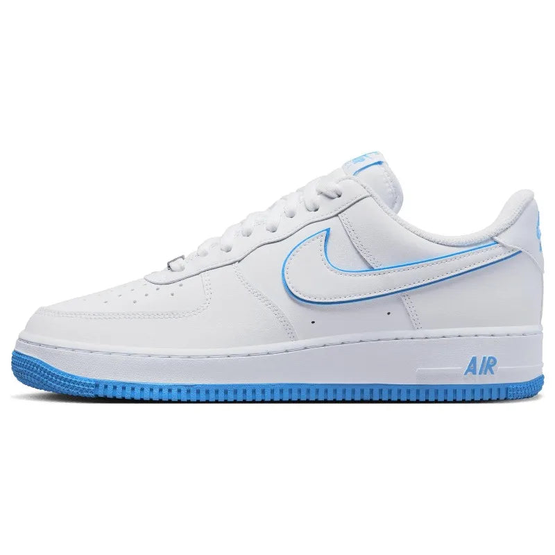 Nike Air Force 1 '07 Bianco Grigio Fumo Chiaro Scarpe da skate casual comode con ammortizzazione AF1 basse da uomo Streetwear FJ4146-100