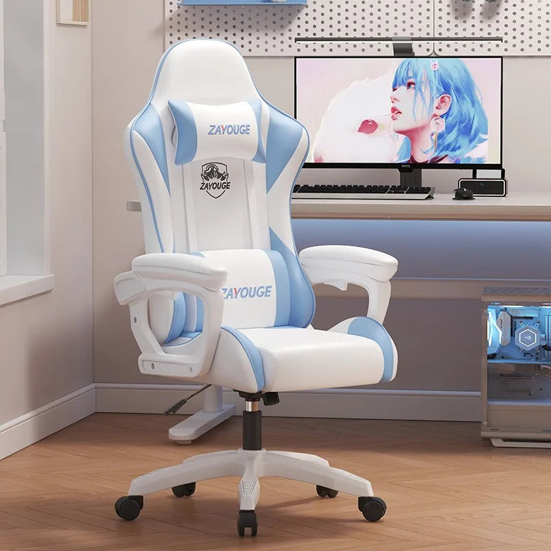 Ergonomic Gaming Chair Reclining Office Chair Home Computer Desk Swivel Rideable Gaming Seat for Bars and Esports Study Chair