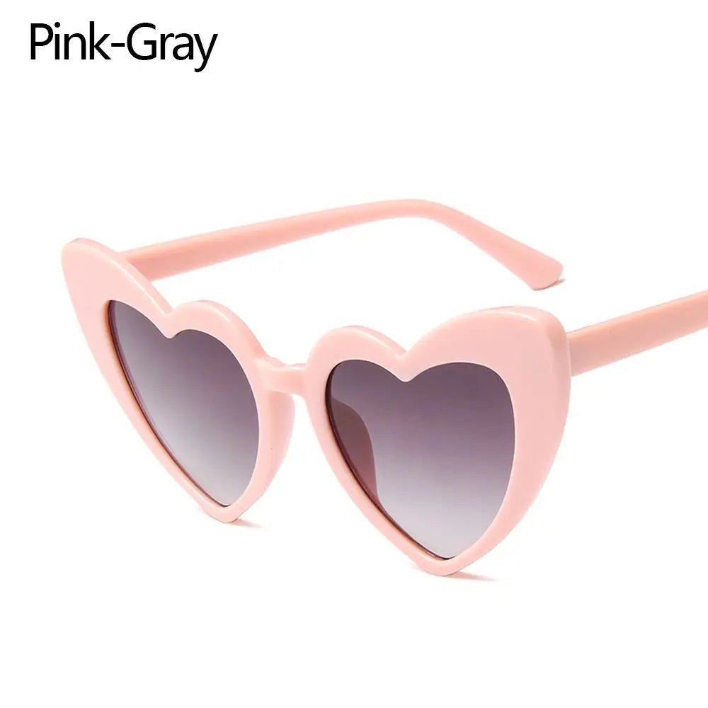 Heart Sunglasses Rimless Metal Frame Heart Shaped Sunglasses Gradient Lens Love Heart SunGlasses Women Eyewear UV400 Protection
