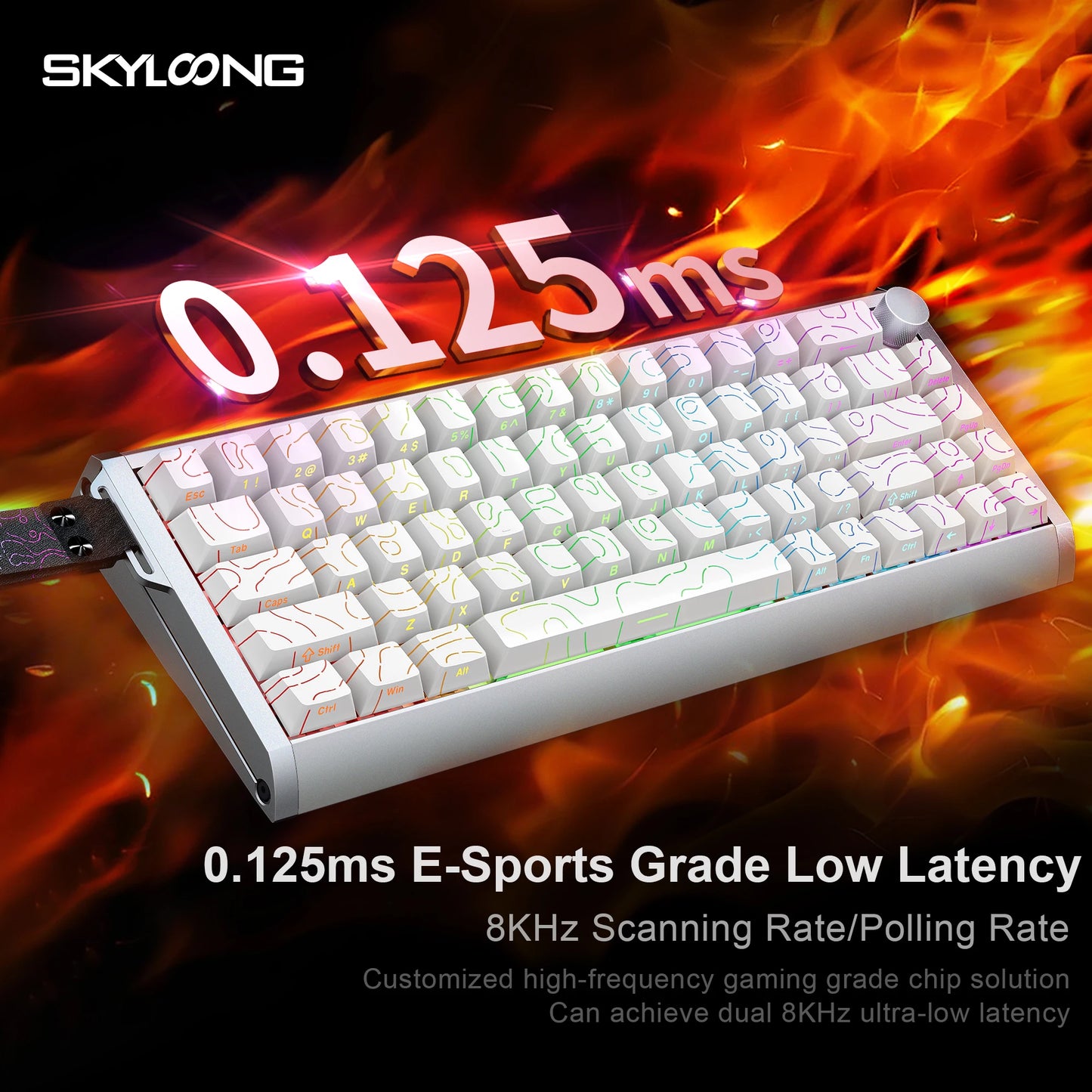SKYLOONG GK61/GK68 HE Magnetische Tastatur Aluminiumgehäuse 8000hz RT0.01mm Rapid Trigger PBT-Tastenkappen RGB-Hintergrundbeleuchtung kabelgebundene Gaming-Tastatur