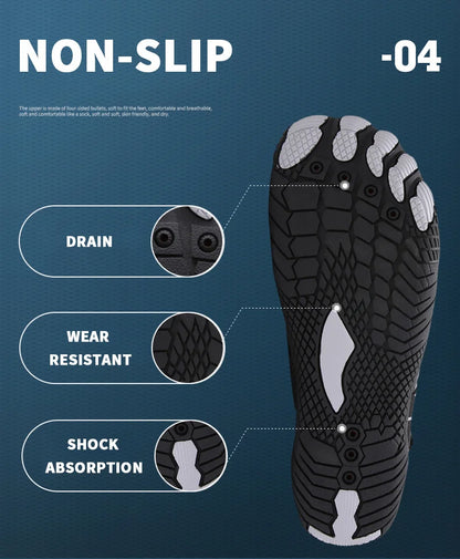 Uomo Donna Scarpe da acqua Scarpe acquatiche Scarpe drenanti Sport da spiaggia Sandali da nuoto Asciugatura rapida Canottaggio A piedi nudi Immersioni Pesca Surf Sneakers