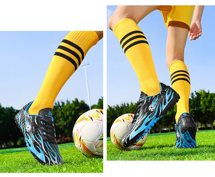 Men Professional Football Boots Cleats Boys Soccer Shoes Ankle Support Cleats Youth Outdoor Match Training Sneakers Non-slip.