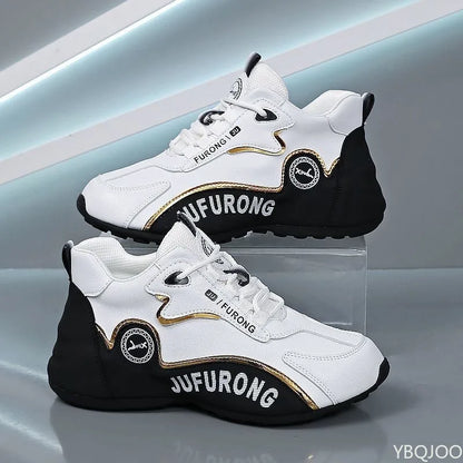 Zapatos casuales para hombre de talla grande, para primavera y otoño, con suela gruesa para aumentar la altura; tendencia de nicho; versátiles; zapatos deportivos planos para hombre