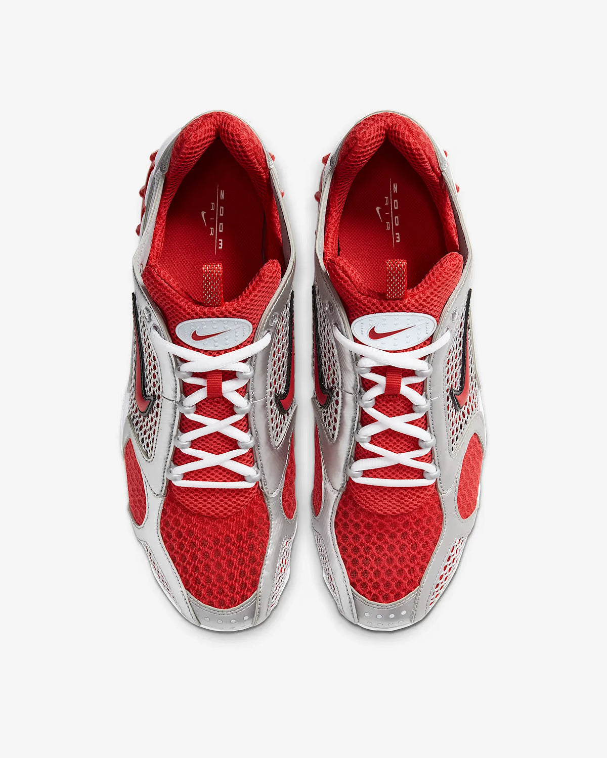 Nike Air Zoom Spiridon Cage 2 Scarpe casual unisex basse Abbigliamento sportivo Grigio e rosso Resistenti all'usura Calzature lifestyle CJ1288-600