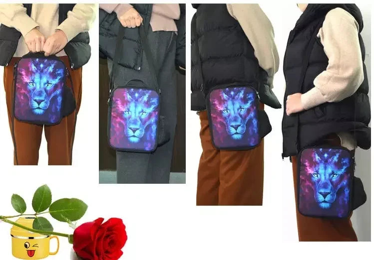 Child Insulated Large Capacity Bag for Boy Girl Student Hot Game Outdoor Picnic Resuable Thermal Cooler Lunch Box F-FortniteS