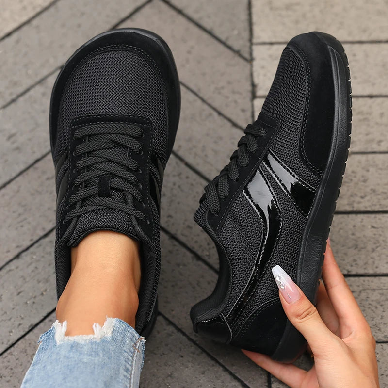 Women’s Shoes Sneakers Wide Toe Barefoot Casual Wide Last Fashionable Canvas Black Flat Board Shoes Breathable Mesh Men’s Shoes
