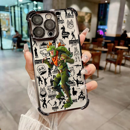 Hot Game F-Fortnites Plating Phone Case for Samsung A37 A57 A07 A36 A16 A06 A35 A55 A25 A26 A05s A15 A54 A34 A24 A14 A05 4G 5G
