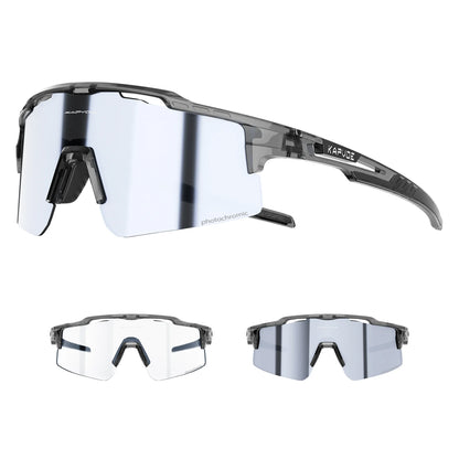 Kapvoe Outdoor Photochromic Bicycle Sports Glasses Men Women Road Cycling Sunglasses UV400 MTB Cycling Eyewea Driving Goggles