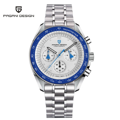 PAGANI DESIGN 2026 New Mens Watches Panda Moon Watch Luxury Quartz Watch For Men Automatic Date Sport Chronograph Wristwatch Men