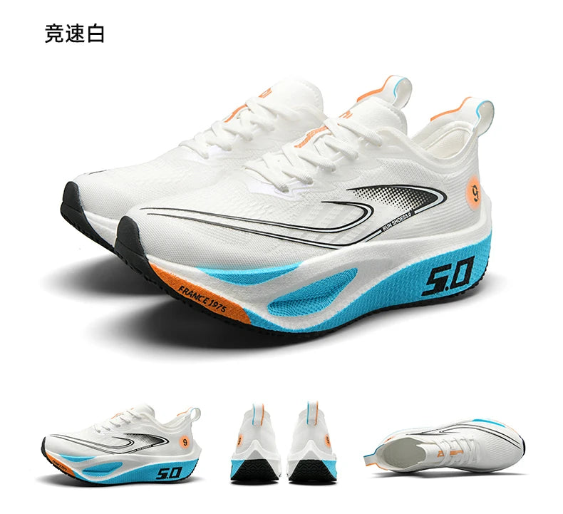Unisex 2025 Full Carbon Plate Running Shoes Professional Marathon Racing Lightweight Bounce Cushion Breathable Sports Sneakers