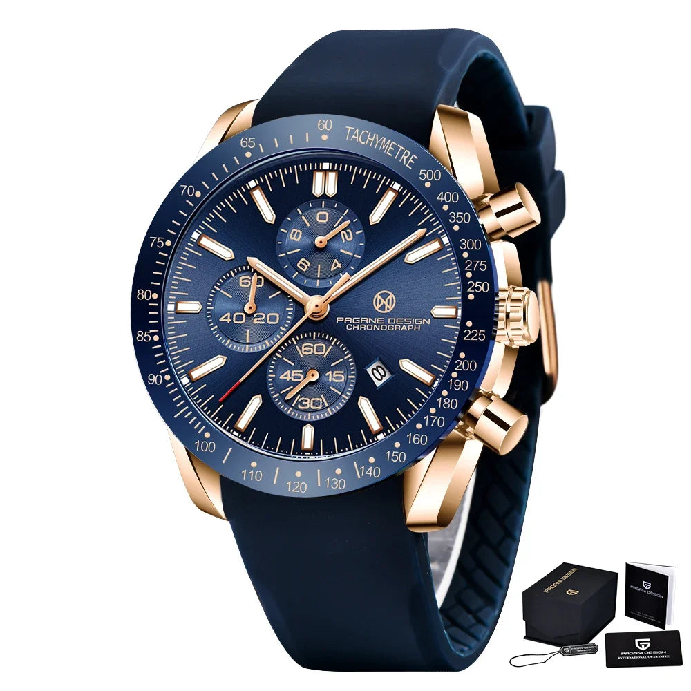 PAGANI DESIGN 45MM 2026 Men Quartz Watches 30M Waterproof Luxury Business Stainless Steel Relogio Masculino 5140