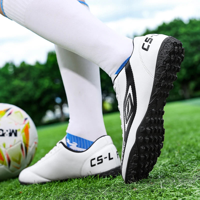 Moški nogometni čevlji s špicami za travo Nogometni čevlji za tekmo Odrasli Notranji Ultralahki Protizdrsni Fantje Futsal Športna trava Udobni