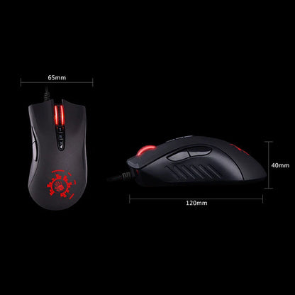 A4TECH Bloody A91 Gaming Mouse 4000 DPI Wired RGB Gaming Mouse, 8 Programmable Buttons, 1000Hz Polling Rate, Drag Click Gaming Mouse