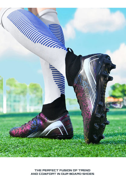 Men Professional Football Shoes Society Cleats Soccer Shoes Original Indoor Football Field Boots Grass Training TF/FG Sneaker