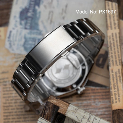 Proxima PX1697 39mm Men Watch White Enamel Dial Bubble Sapphire PT5000 SW200 Automatic Mechanical Vintage Watches 20Bar Luminous