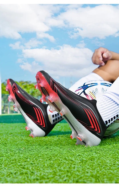 Nouvelles chaussures de football pour hommes, mi-hautes, de haute qualité, crampons pour terrain en gazon, baskets antidérapantes pour intérieur, très vendues, pour matchs en extérieur