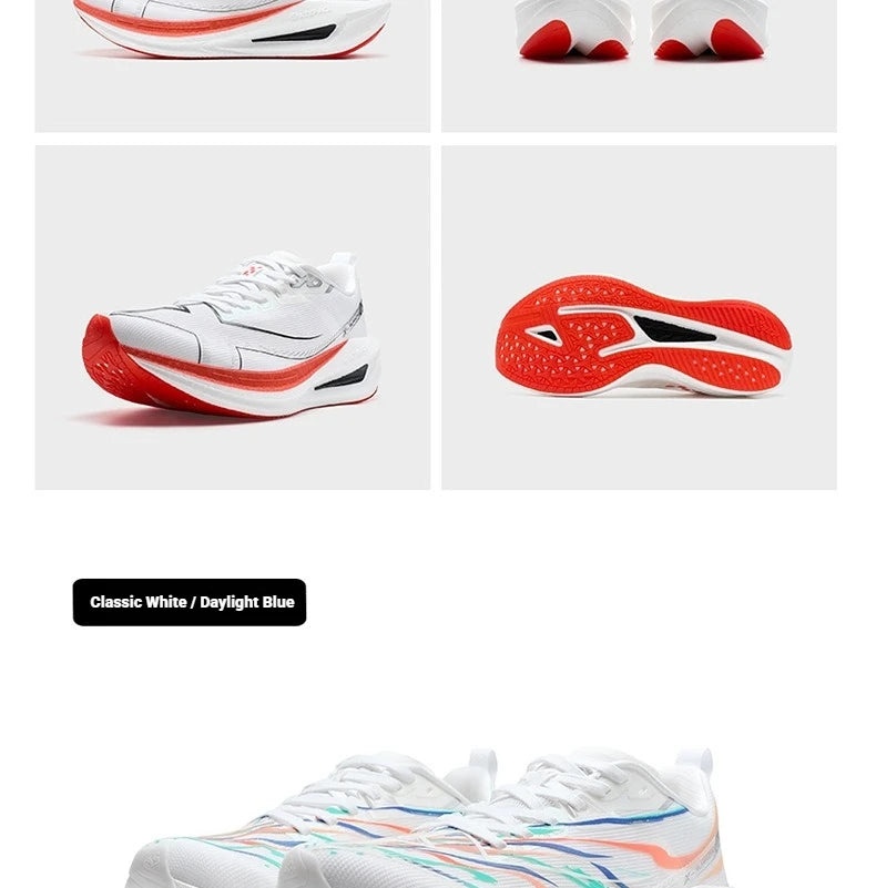 Xtep One Piece Modeling 5.0 Impact-Resistant Men's Lightweight Quick-Drying Marathon Running Sneakers 874219110036