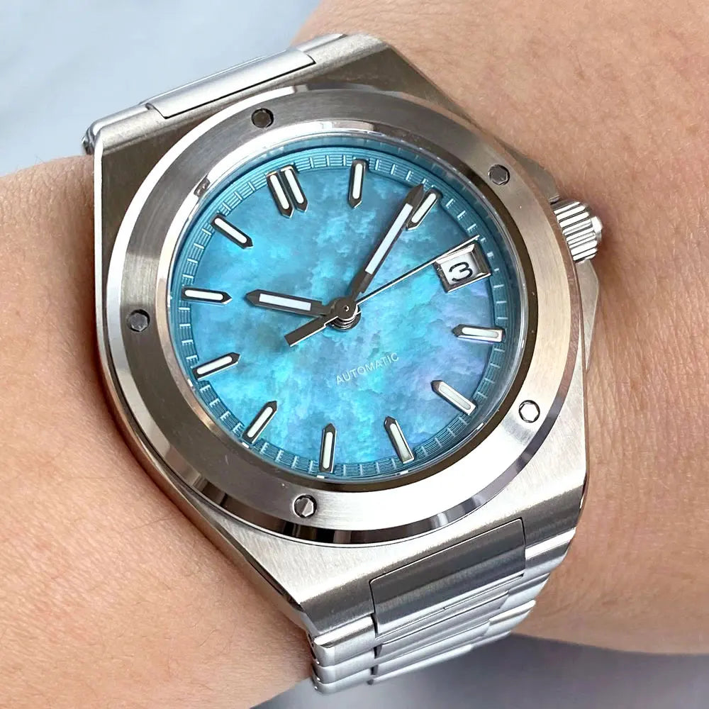 Tandorio 200M Diving 40mm Black White Shell Dial Lume NH35 Automatic Men Watch Sapphire Glass Stainless Steel Bracelet 2025