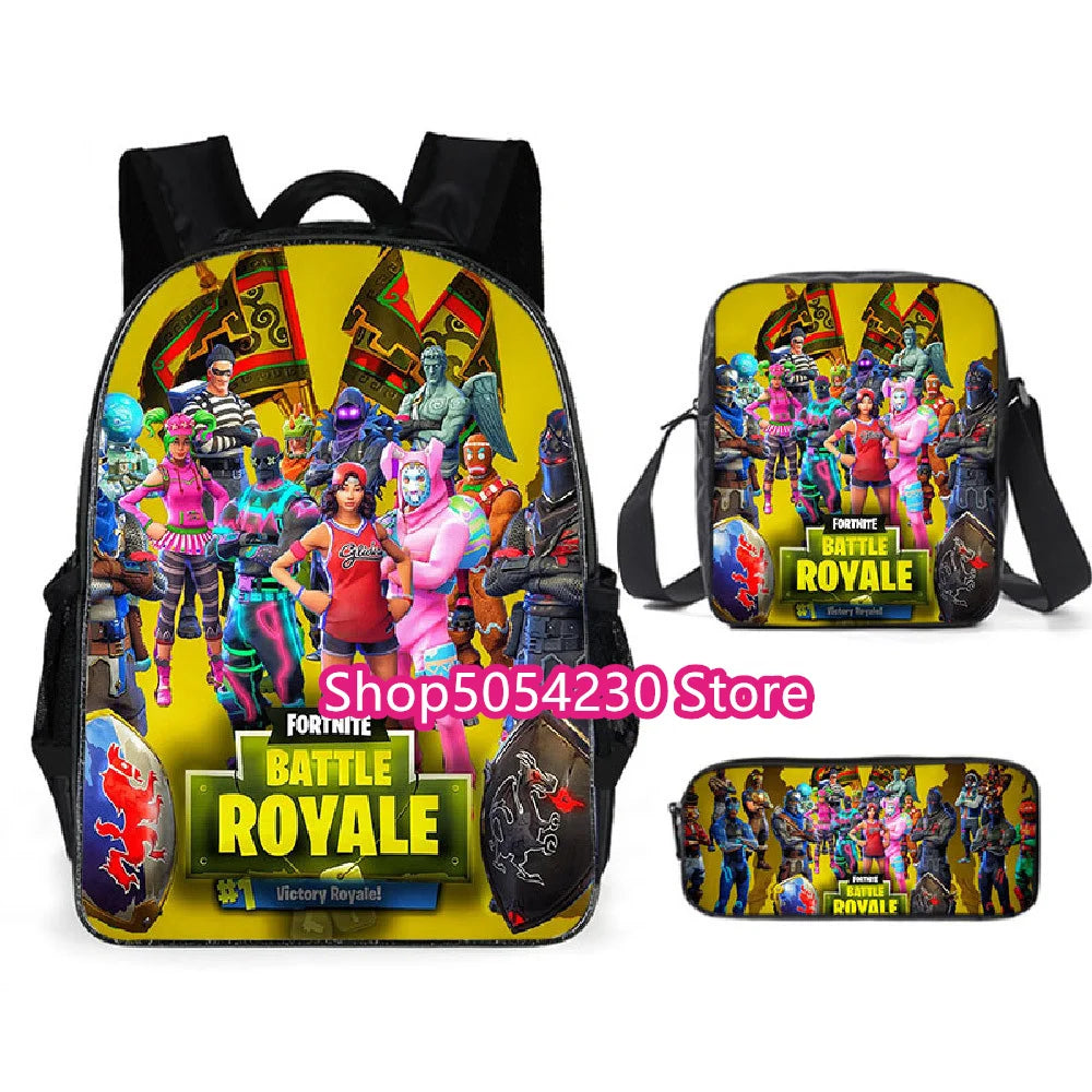 Fortnited 3-teiliges Rucksack-Set für Jungen – Victory Game, 16 Zoll, wasserabweisender Vorschul-Rucksack, cooler Grundschulrucksack