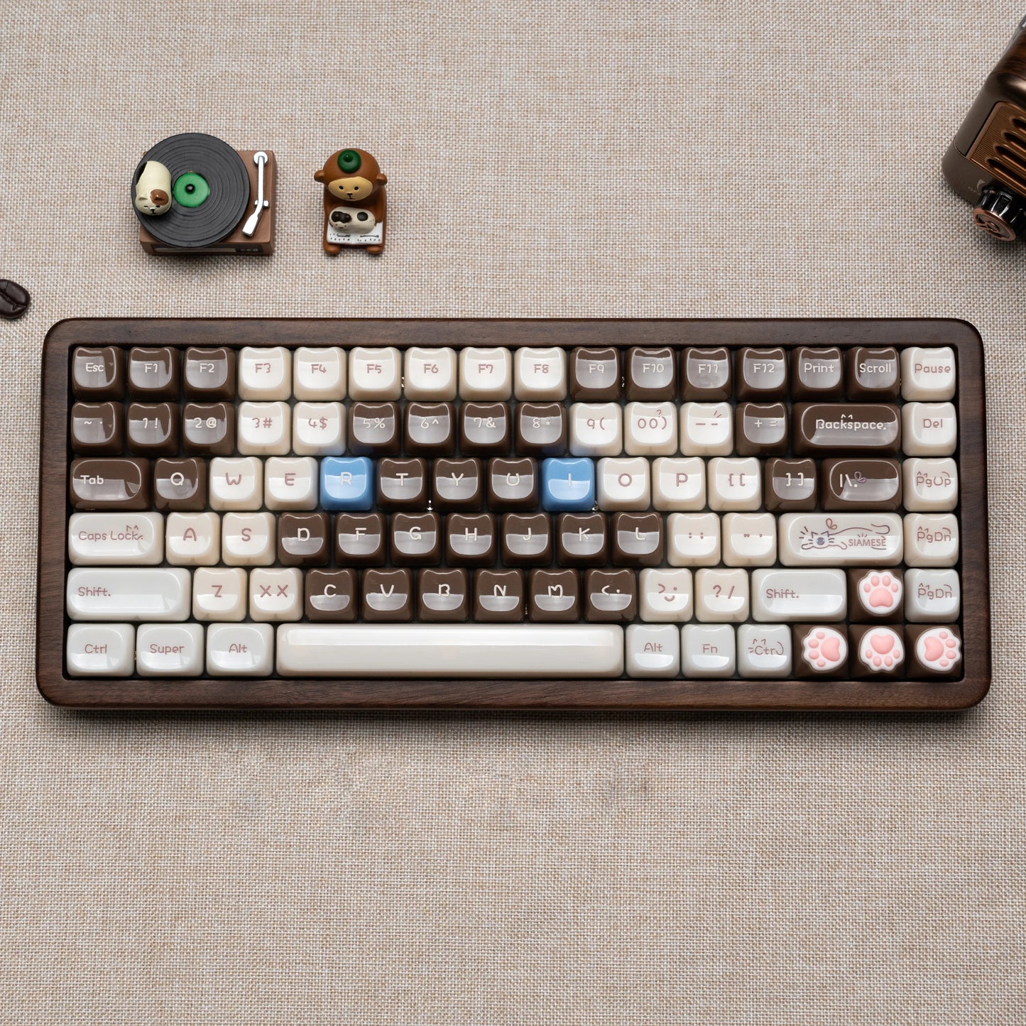 Womier WD75 QMK/VIA Wooden Gaming Keyboard 8000mAh Tri-Mode Wireless Mechanical Custom RGB Hot Swappable Keyboard