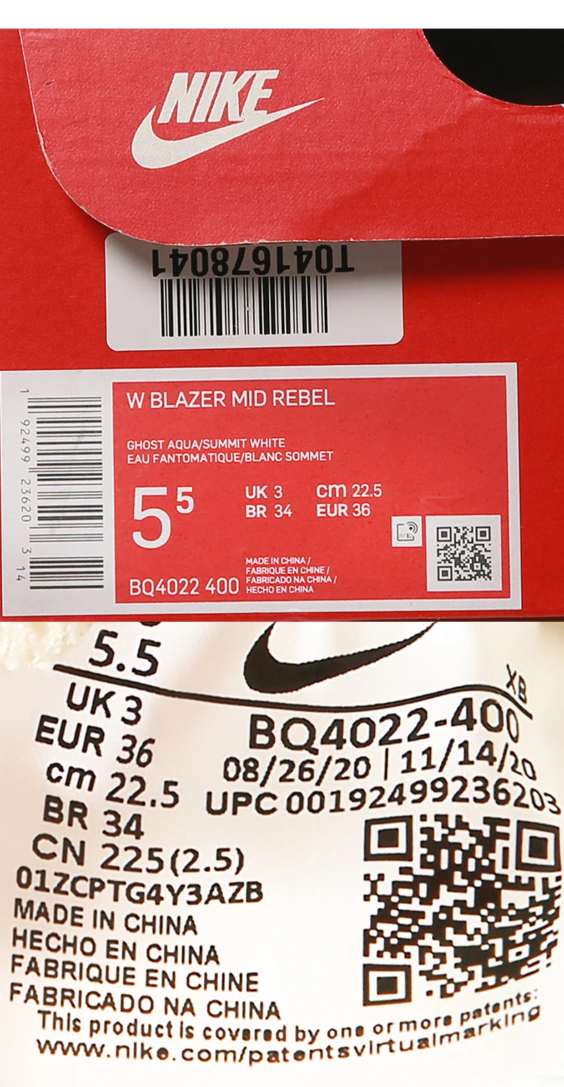 Nike genuíno Seasonal New — sapatilhas casuais de cano alto para mulher BQ4022-400