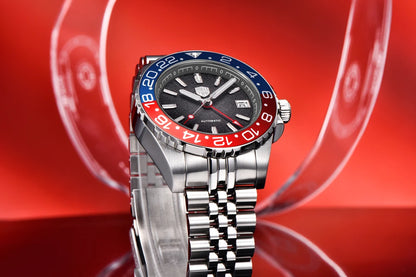 2026 RollsTimi New Men's Watches Luxury GMT Automatic Watch For Men Mechanical Wristwatch AR Sapphire Mirror Luminous Clock NH34