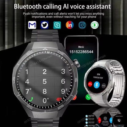 2025 GPS Smartwatch for Men  HD AMOLED Display, Bluetooth Calling, Heart Rate Monitor, GPS Motion Tracking & Waterproof Design