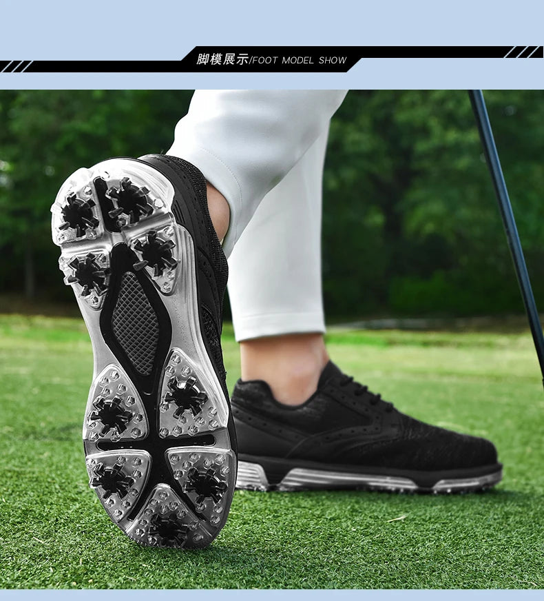 LiXingMing golfski čevlji za moške, sivi, velike velikosti do 48#, zračni čevlji s špicami, športni čevlji za golf, čevlji za trening za najstnike, čevlji za trenerje golfa