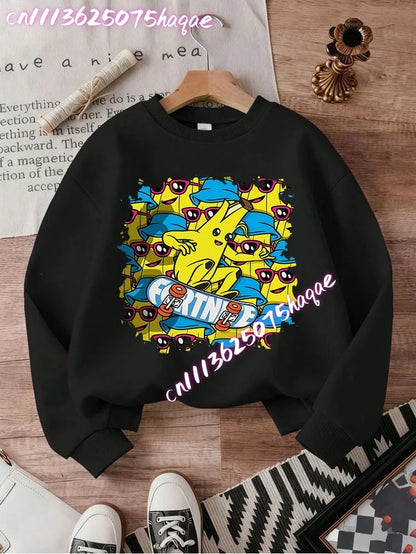 2026 Fortnites Kids Hooded Coats Anime Fortress Night Sweatshirts Game Spring Autumn Hoodies Sportwear Children Clothes Gift