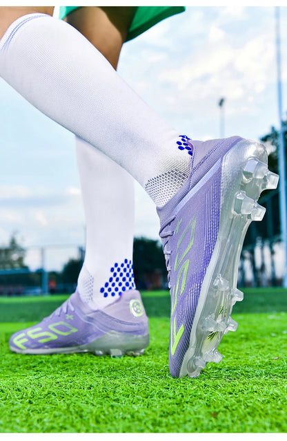 New Men Soccer Shoes Futsal Football Boots Sneakers Match Grass Cleats High-quality Non-Slip Indoor Hot-selling High-top Outdoor