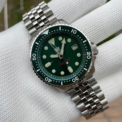 Mechanical Watch for Men STEELDIVE SD1973 Japan NH35 Automatic Movement Ceramic Bezel 200M Waterproof Classic Dive Small Abalone