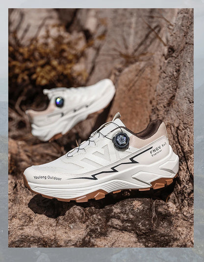 Zapatillas de senderismo transpirables para hombre — Hebilla giratoria, suela antideslizante