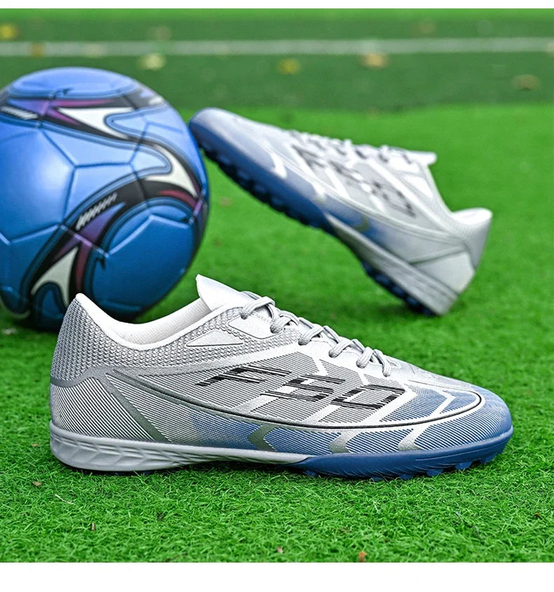 Nouvelles chaussures de football pour hommes, chaussures de sport respirantes, antidérapantes, de haute qualité, pour matchs en plein air, chaussures de football de salle, haute tige, ultralégères