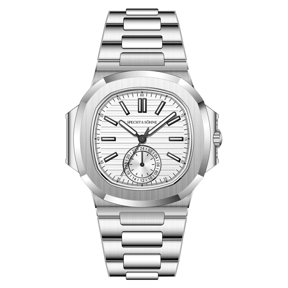Relógio masculino ultrafino Specht & Söhne New Classic 40.8MM, movimento Japan VH60, vidro de safira, relógio desportivo 5980, resistente à água 50M