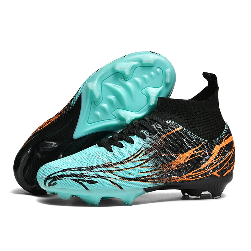 Chaussures de football à crampons FG pour terrain ferme, coupe basse, à lacets, pour hommes, professionnelles, antidérapantes, résistantes à l'usure, pour entraînement sur herbe naturelle