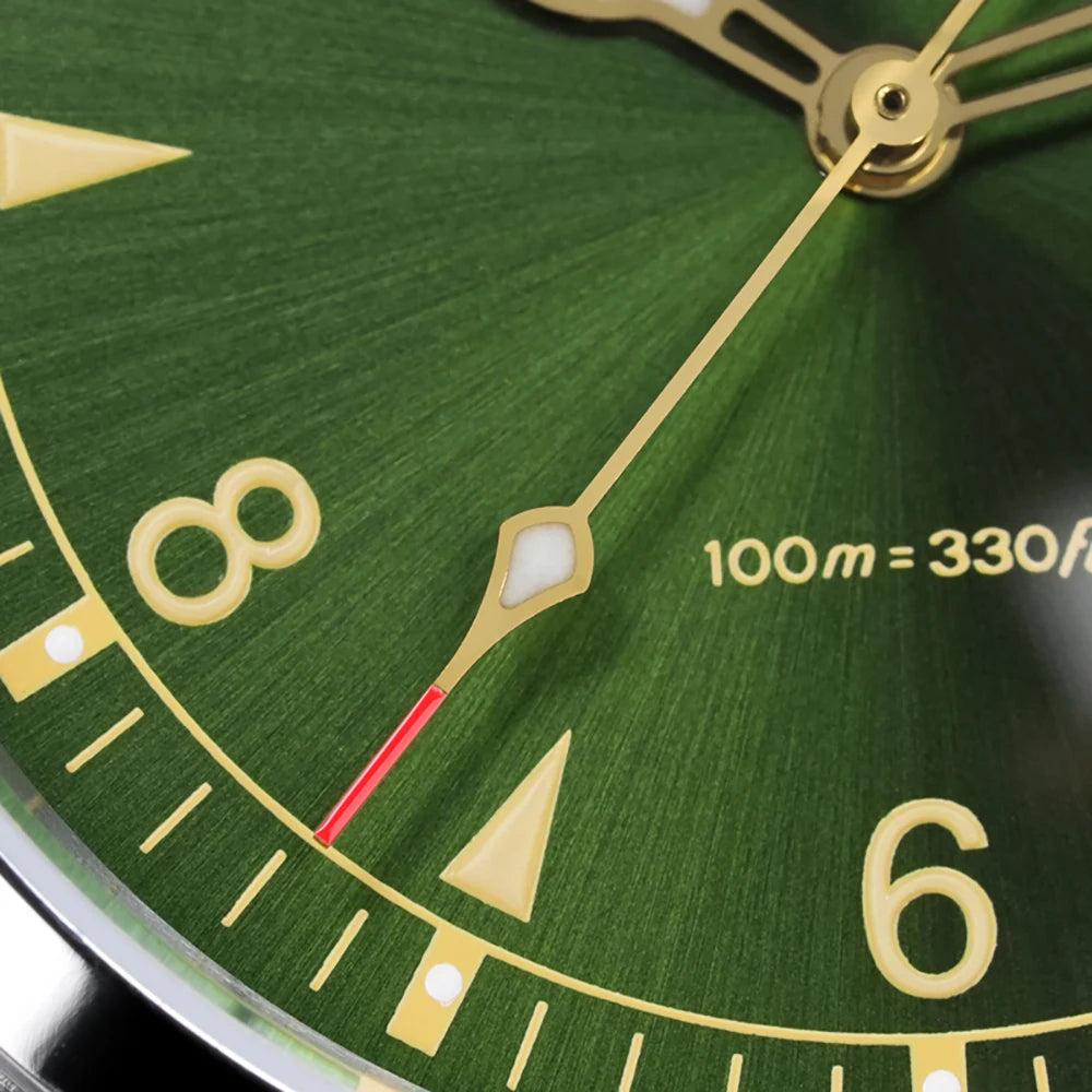 Militado ML08 Quartz Watch VH31/Ronda 515 Quartz Movement Vintage Watch Double Domed Sapphire Crystal BGW9 Luminous Men's Watch
