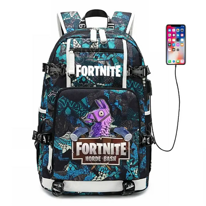 Fortnite Game Print Student Backpack Boys Girls Large Capacity School Bag Waterproof Lightweight Durable Bookbag Birthday Gift