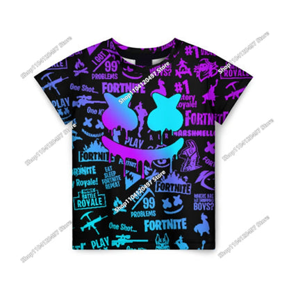 Fortnite Boys Clothes T Shirt Victory Hero Child Kids T-shirt Battle Royale 3d Girls Short Sleeve Tees Tshirt
