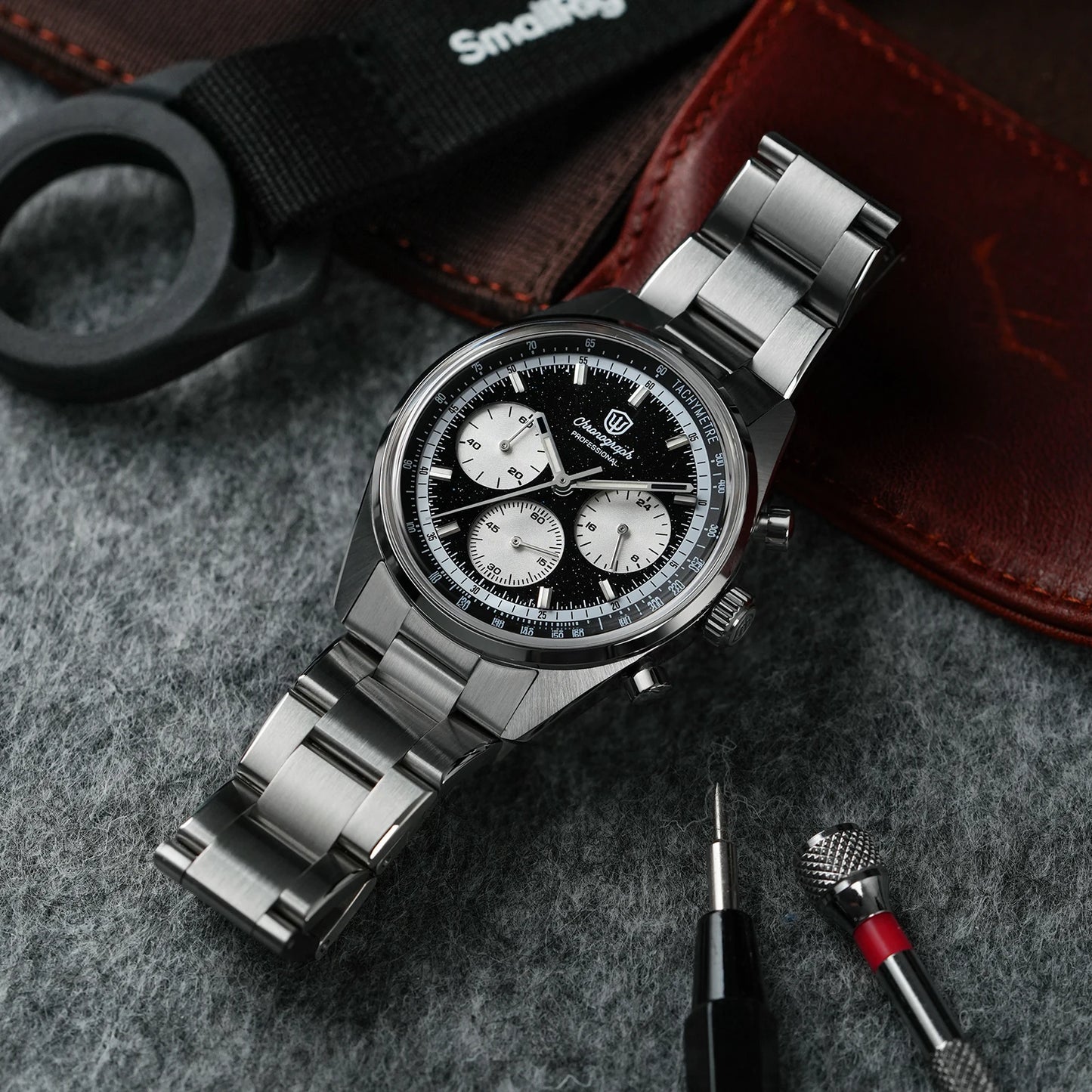 Watchdives Premier WD0526 Men Watch VK63 Mecha Chronograph Quartz Watches Sapphire Waterproof 316L Stainless Steel Wristwatch