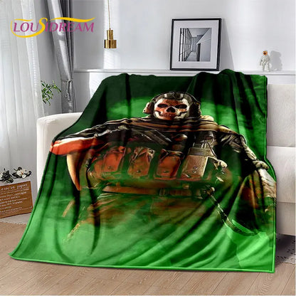 3D COD,Call of Duty Game Gamer Soft Plush Blanket,Flannel Blanket Throw Blanket for Living Room Bedroom Beds Sofa Office Cover