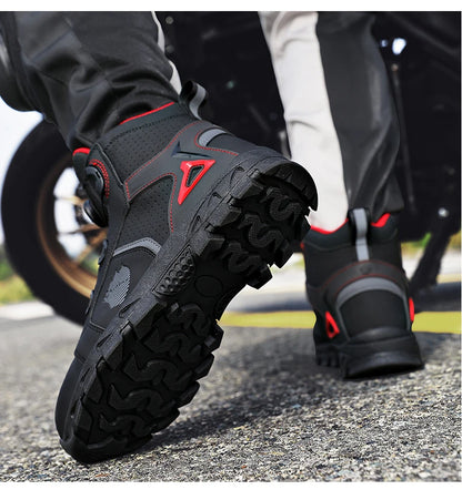Bottes de moto professionnelles pour hommes, chaussures de course tout-terrain, équipement de moto urbaine, en cuir microfibre ultra-fin