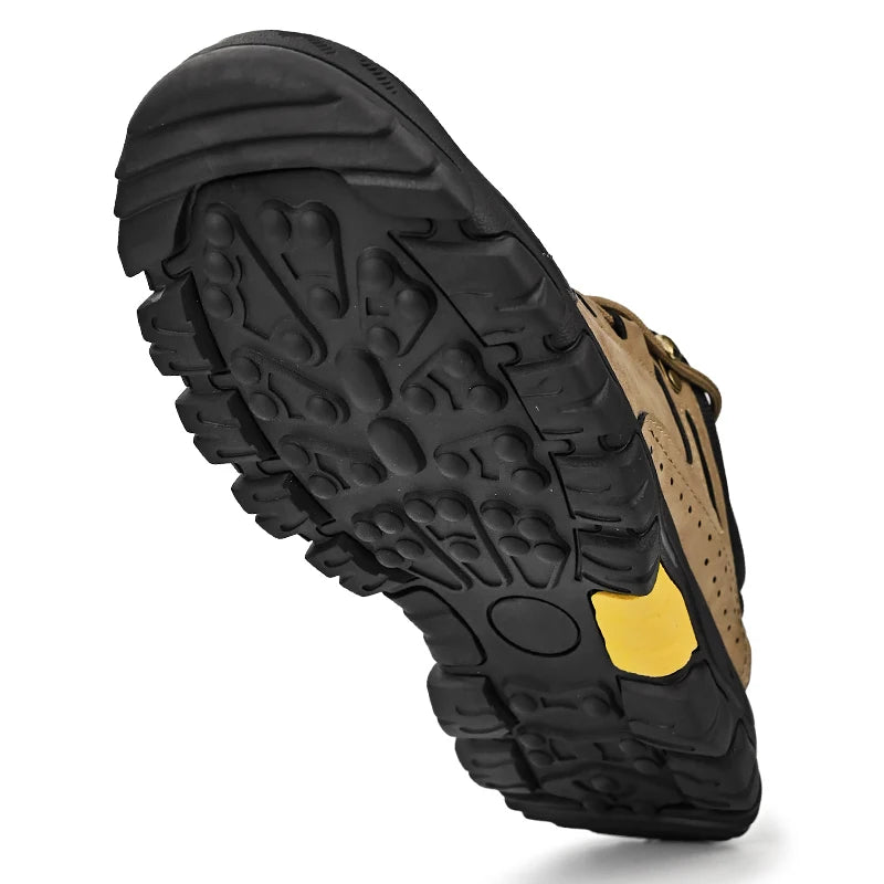 HIKEUP Comode scarpe da trekking da uomo, scarpe da uomo impermeabili con suola in gomma, scarpe da escursionismo resistenti all’usura e antiscivolo
