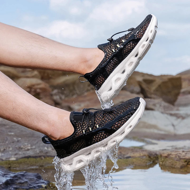 Hombres, mujeres, zapatillas de vadeo de secado rápido, transpirables, AquaIn Upstream, antideslizantes, para deportes al aire libre, resistentes al desgaste, zapatillas de playa, tallas 39-46
