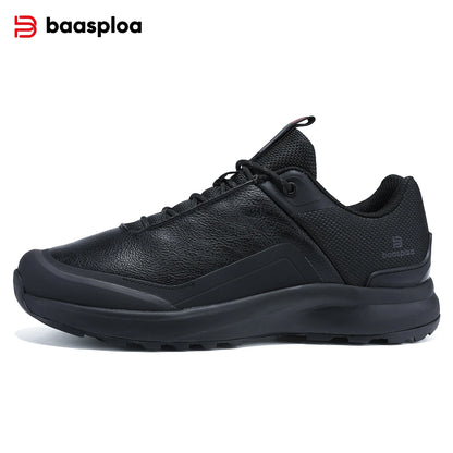 Baasploa Men Hiking Sneakers Outdoor Fashion Lightweight Breathable Shoes Male Casual Anti-Skid Wear-Resistant Climbing Shoes