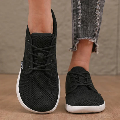Pantofi fără toc pentru femei, din plasă moale, potriviți pentru călătorii, cu talpă lată, ușori, cu susținere, pantofi sport pentru fitness și timp liber pentru bărbați