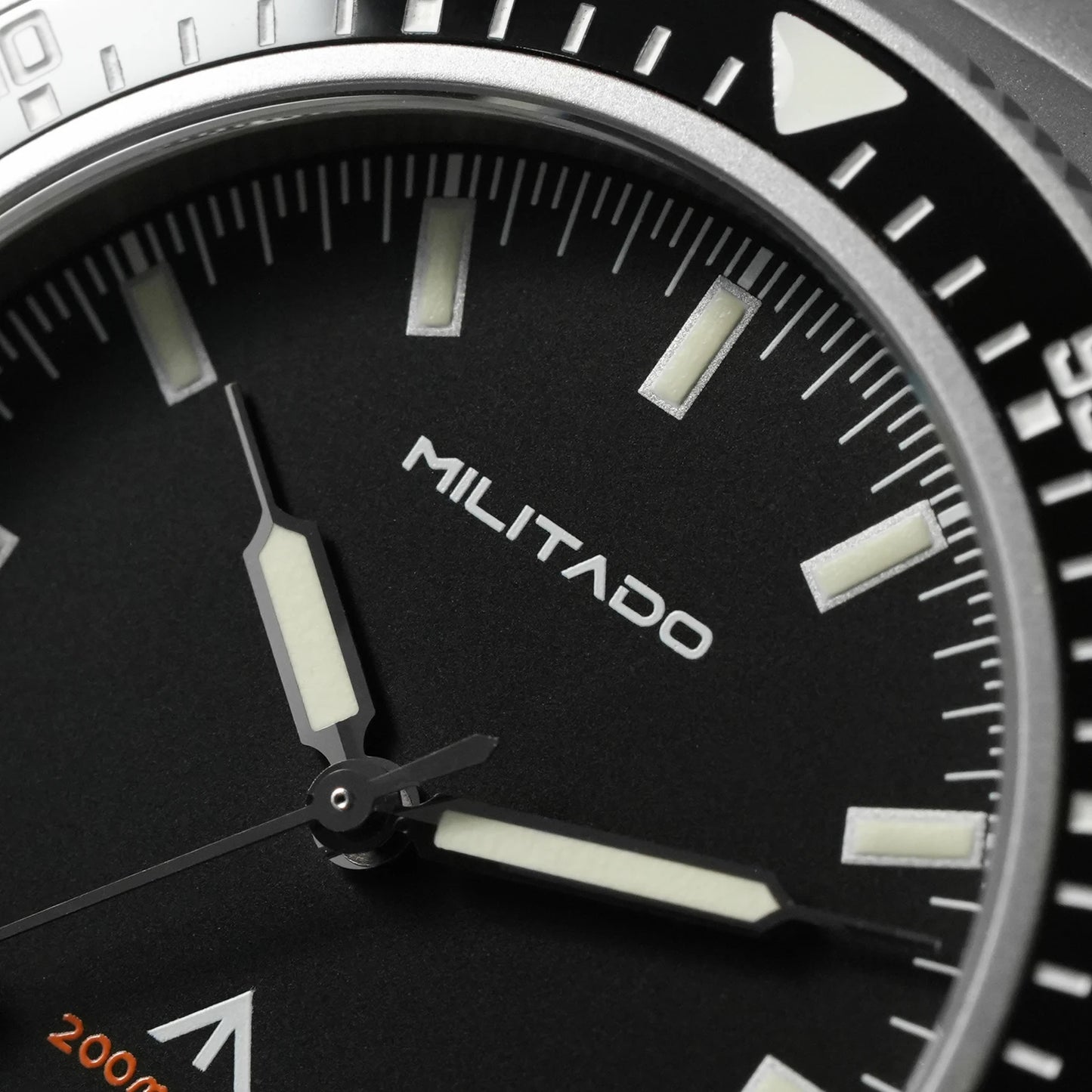 MILITADO ML25 VH31 Sweep Second Quartz Watch Men Swiss Ronda 515 Movement 200m Sapphire Crystal Ceramic Bezel 316L Steel Watches