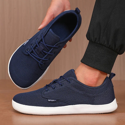 Pantofi fără toc pentru femei, din plasă moale, potriviți pentru călătorii, cu talpă lată, ușori, cu susținere, pantofi sport pentru fitness și timp liber pentru bărbați