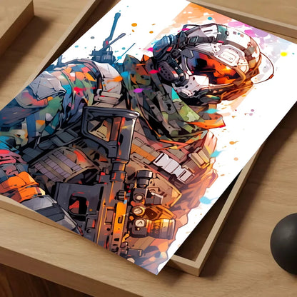 COD Call Of Duty G-Ghosts Poster Self-adhesive Art Waterproof Paper Sticker Coffee House Bar Room Wall Decor
