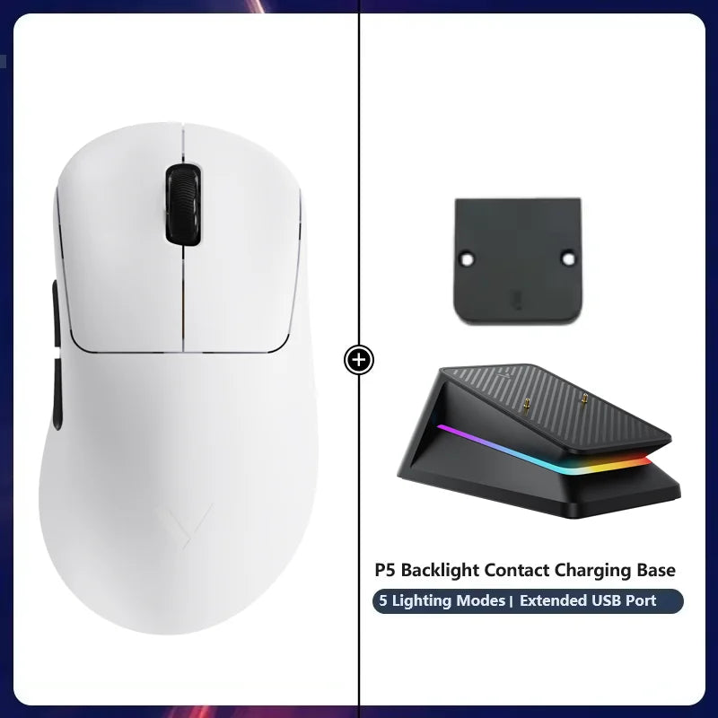 Rapoo VT3S /VT3S MAX GEN-2 kabellose Gaming-Maus, echte 8K-Wireless-Polling-Rate, 49g ultraleicht, bis zu 750Hr Akkulaufzeit